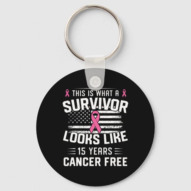 Cancer 15 år överlevande av bröstcancer Fr Nyckelring (Framsida)