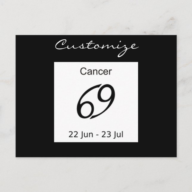 Cancer 69 Zodiac Sign Thunder_Cove Vykort (Framsida)