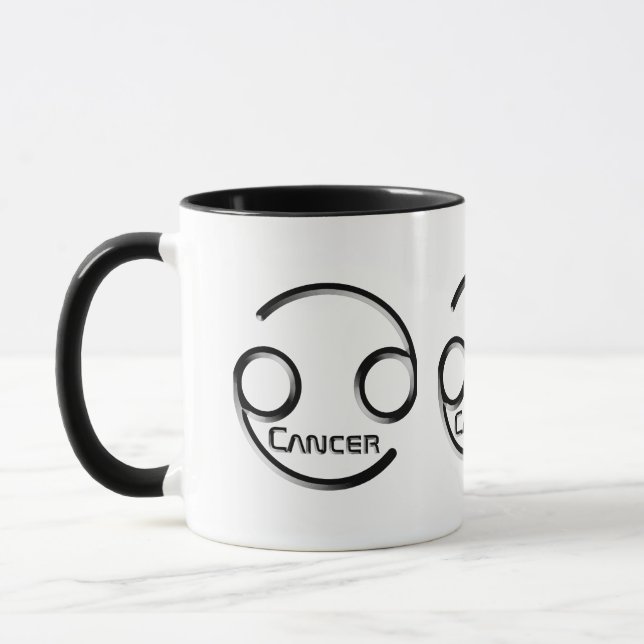 CANCER, Abstrakt utformning av Zodiac-signalen. Mugg (Vänster)