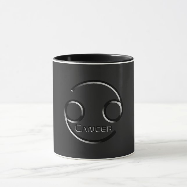 CANCER, Abstrakt utformning av Zodiac-signalen. Mugg (Center)