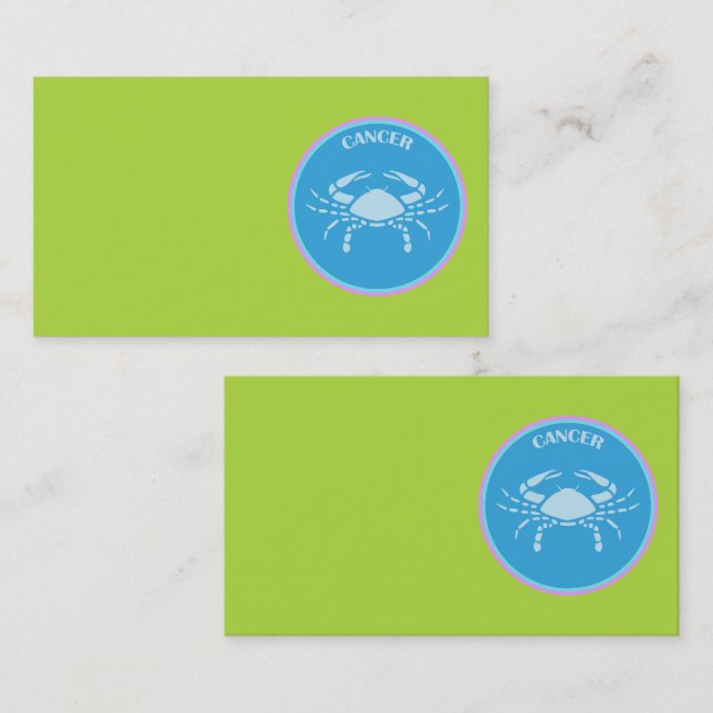 Cancer-Affärskort Visitkort (Fram/baksida)