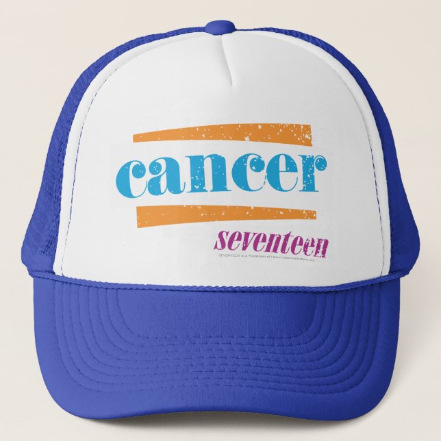 Cancer Aqua Truckerkeps (Framsida)