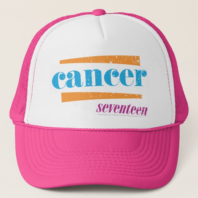 Cancer Aqua Truckerkeps (Framsida)