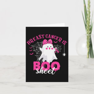 Cancer är Boo Lakan Breast Cancer Warrior Hallowee Kort