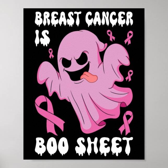 Cancer är Boo Lakan Halloween Breast Cancer Awaren Poster (Framsidan)