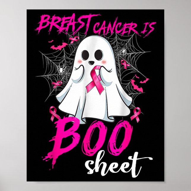 Cancer är Boo Lakan Halloween Breast Cancer Awaren Poster (Framsidan)