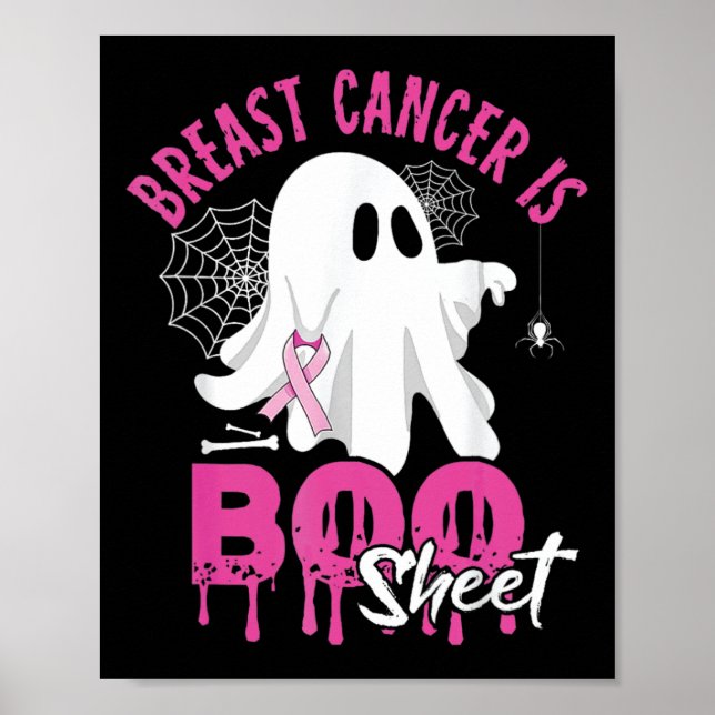 Cancer är Boo Lakan-taloky Halloween-bröstcancer Poster (Framsidan)