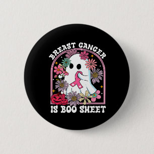 Cancer Är Boo Sheet Bröstcancer Krigare Halloween Knapp