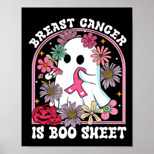 Cancer är Boo Sheet Bröstcancer Krigare Halloween Poster