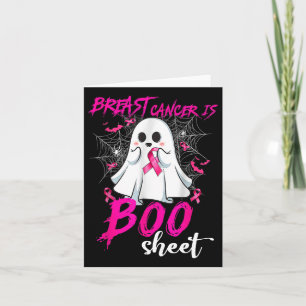 Cancer är Boo Sheet Halloween Bröstcancer Medveten Kort