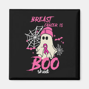 Cancer är Boo Sheet Halloween Bröstcancer Medveten Magnet