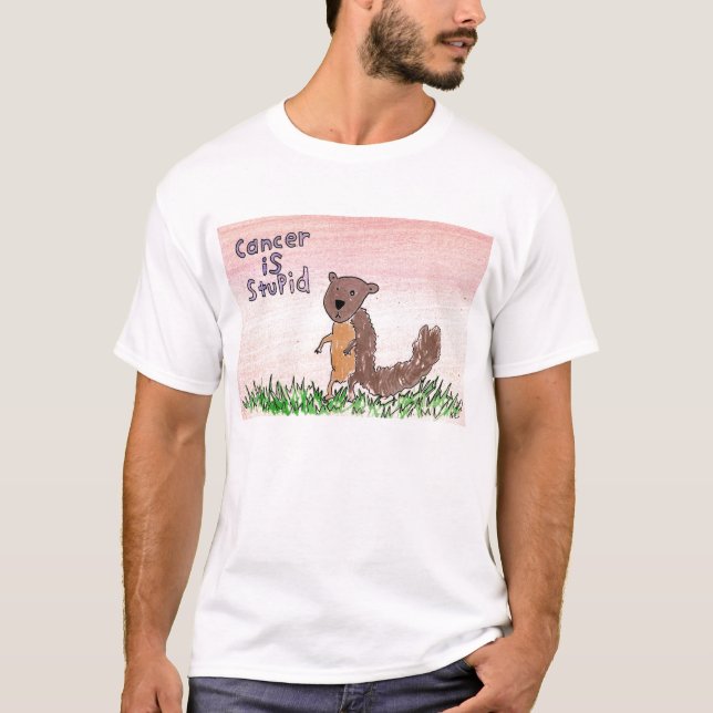 Cancer är dum tee shirt (Framsida)