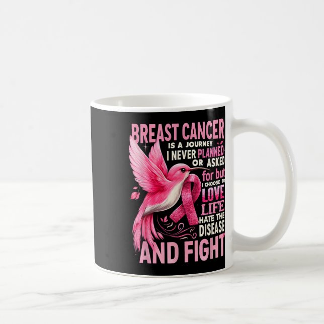 Cancer är en resa som jag aldrig har planerat för  kaffemugg (Höger)