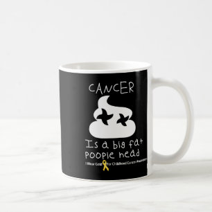 Cancer är en stor fet bajskorv Barncancer Medveten Kaffemugg