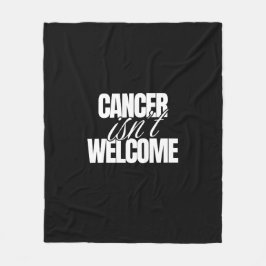 Cancer är inte välkommet | Svarta & Vita Vårdpaket Fleecefilt