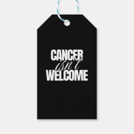 Cancer är inte välkommet | Svarta & Vita Vårdpaket Presentetikett