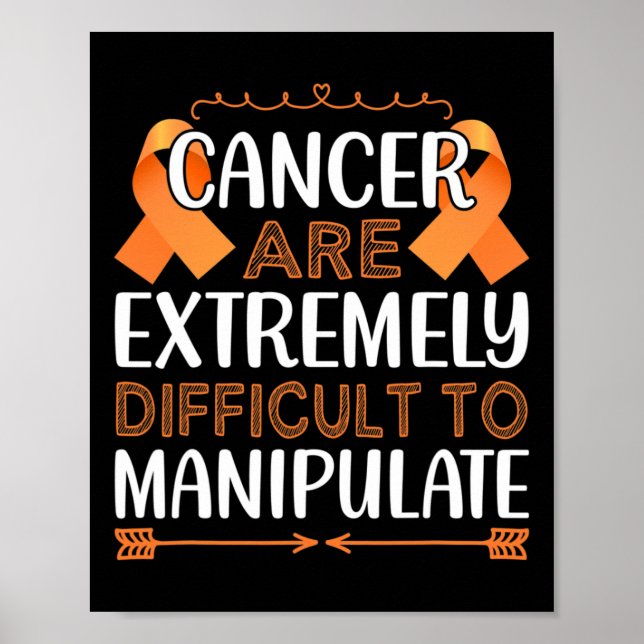 Cancer är oerhört svårt att hantera världen poster (Framsidan)