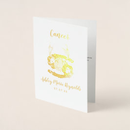 Cancer Astrologi | Personlig Zodiakill Folierat Kort