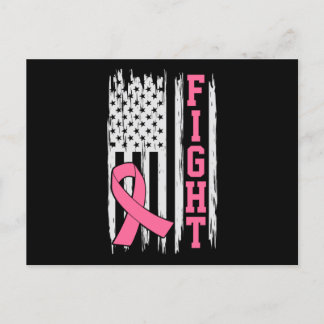 Cancer Awareness American Flagga Vykort