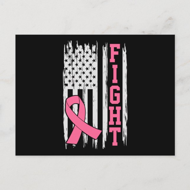Cancer Awareness American Flagga Vykort (Framsida)