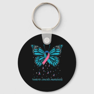 Cancer Awareness Butterfly Nyckelring