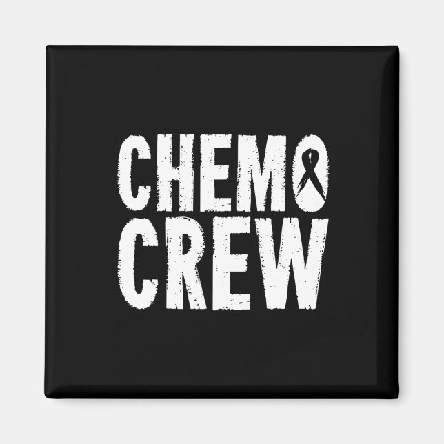 Cancer Awareness Chemo Crew Survivor Gift Magnet (Framsidan)