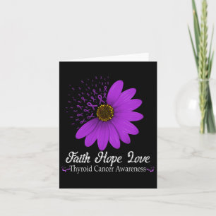 Cancer Awareness Faith Hope Kärlek Lila Ribbon Kort