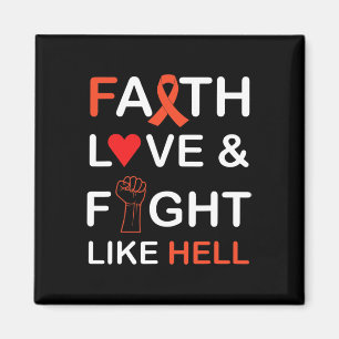 Cancer Awareness Faith Kärlek Fight Magnet