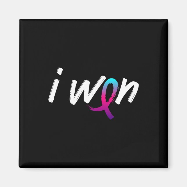Cancer Awareness - I Won Survivor Fighter Magnet (Framsidan)