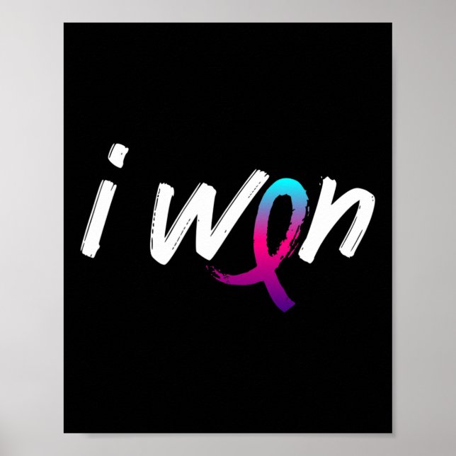 Cancer Awareness - I Won Survivor Fighter Poster (Framsidan)