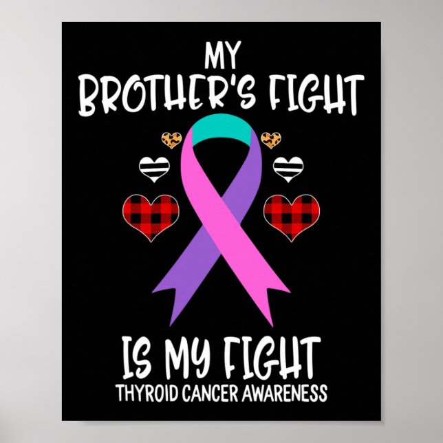 Cancer Awareness Min bror kämpar mot är min kamp S Poster (Framsidan)