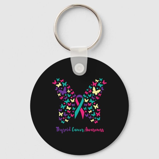 Cancer Awareness Shirt Nyckelring (Framsida)