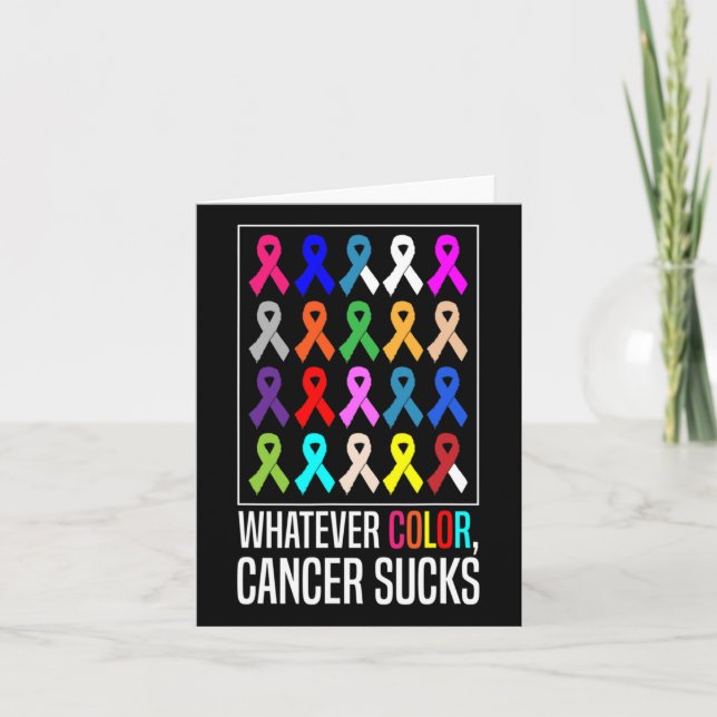 Cancer Awareness Shirts-spelar ingen roll Färg Can Kort (Framsida)