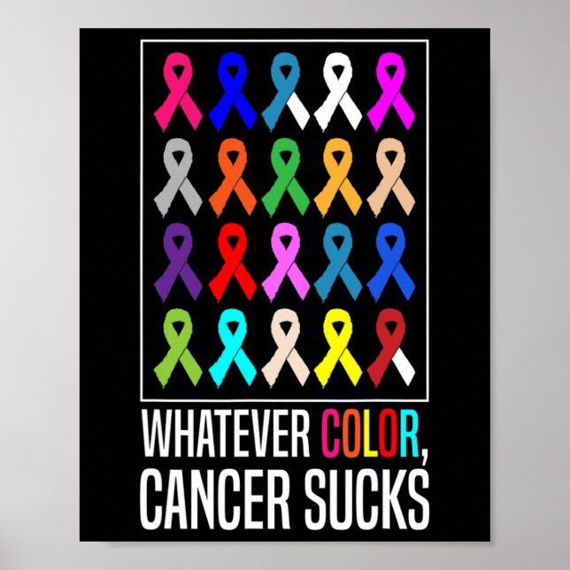 Cancer Awareness Shirts-spelar ingen roll Färg Can Poster (Framsidan)
