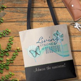Cancer Awareness - Strong is Vacker Tote Bag Tygkasse