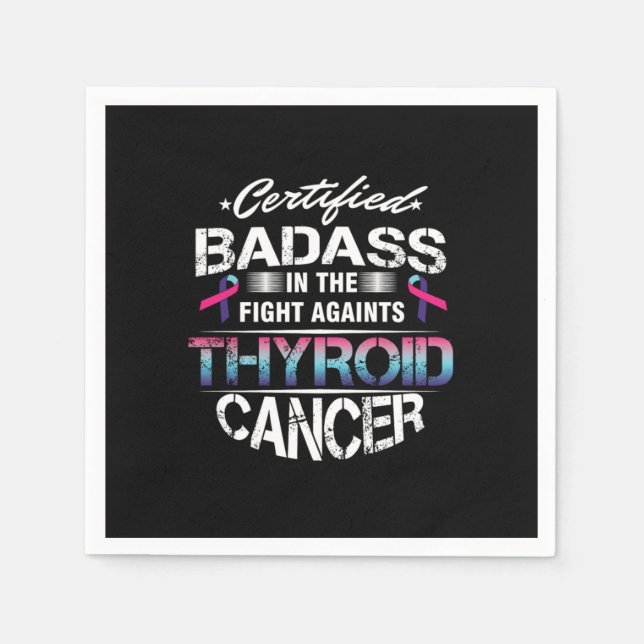 Cancer Awareness Survivor Auktoriserad Badass Thyr Pappersservett (Framsidan)