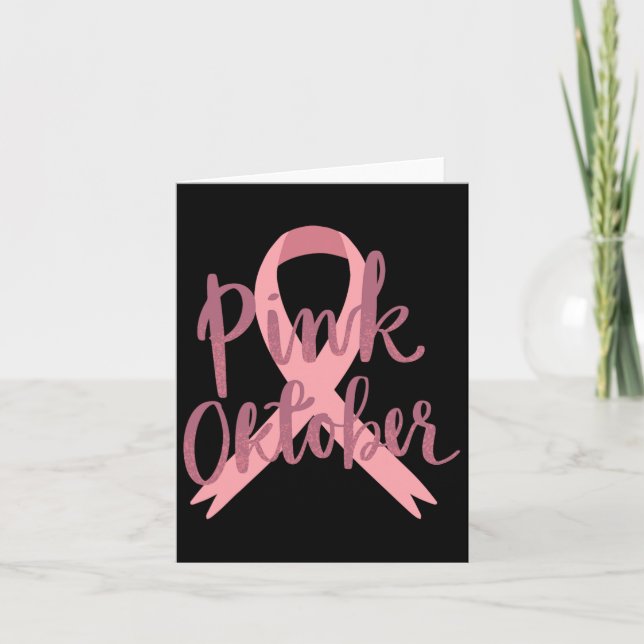 Cancer Awareness Tee - i oktober Bäror vi Rosa til Kort (Framsida)