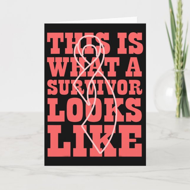 Cancer Awareness This Is What A Survivor Looks Lik Kort (Framsida)