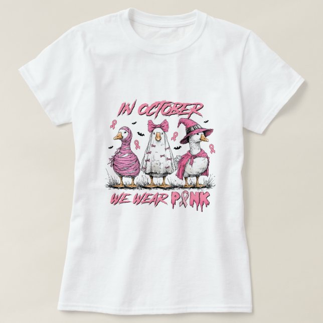 Cancer Awareness Vi Bäras Rosa T Shirt (Design framsida)