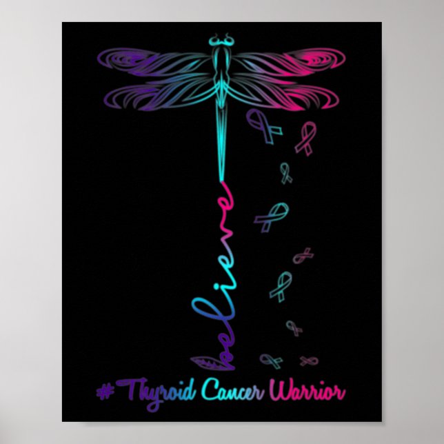 Cancer Awareness Warrior Dragonfly Tro Hope Poster (Framsidan)