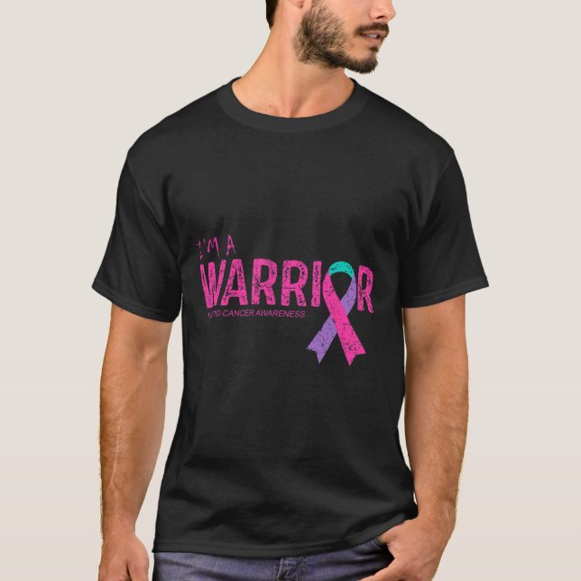 Cancer Awareness Warrior T Shirt (Framsida)