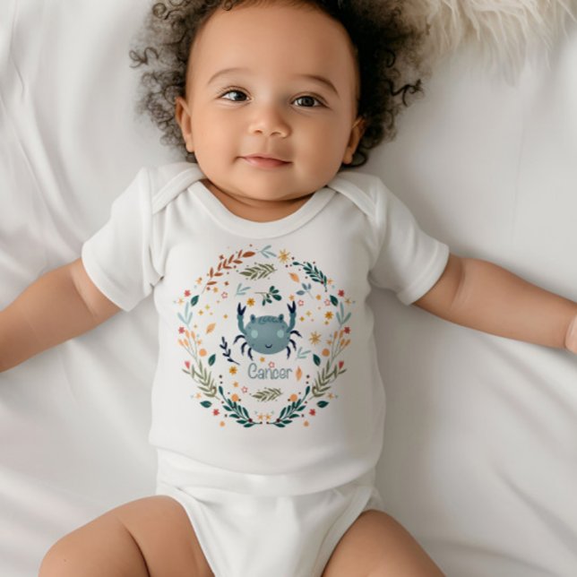 Cancer Baby - Söt och känslig - Zodiac Design T Shirt (Skapare uppladdad)