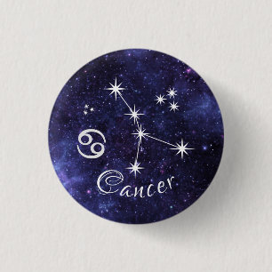 Cancer Badge, Zodiac Horoscope Badge Knapp