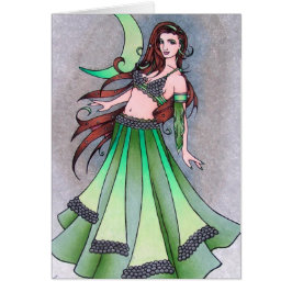 Cancer Belly Dancer Card Hälsningskort