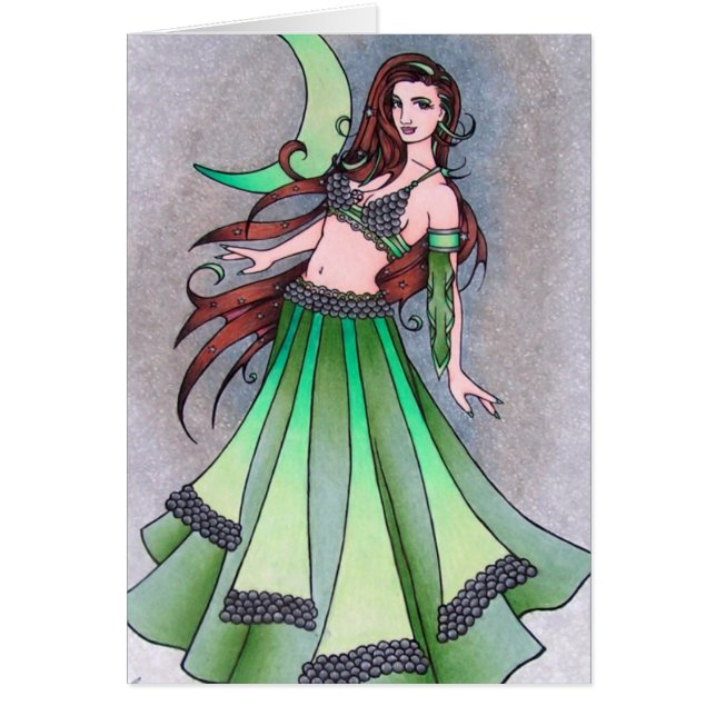 Cancer Belly Dancer Card Hälsningskort (Framsidan)