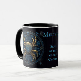 Cancer Birthday Gift Add Namn Coffee Black Mugg