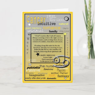 CANCER BIRTHDAY KORT