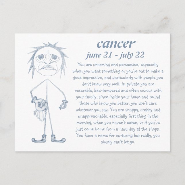 Cancer [ - BitchScope - ] vykort (Framsida)