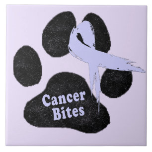 Cancer Biter - Hundmedvetenhet om magcancer Kakelplatta