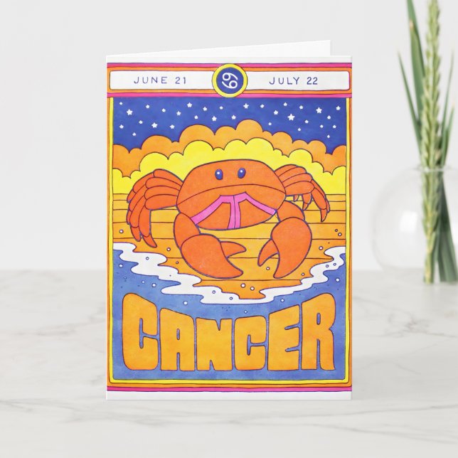 Cancer Boktryckarkort Kort (Framsida)